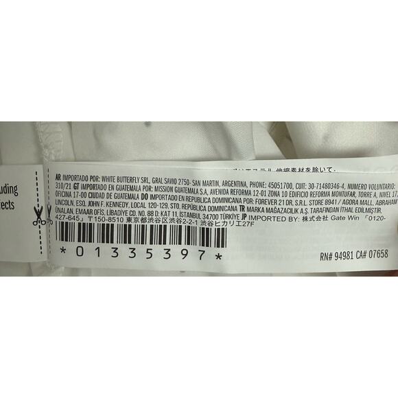 NWT Forever 21 White Off-the-Shoulder Bustier Crop Top With Rhinestone Size S - Picture 5 of 6